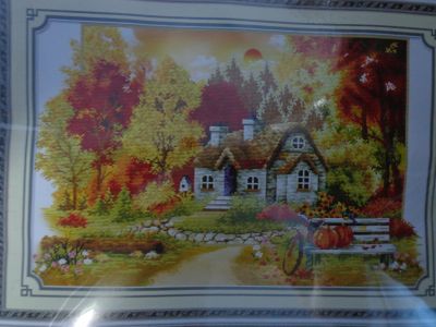 Купить набор для вышивания крестом "Осень в деревне"