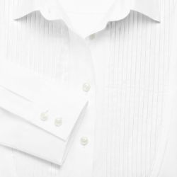 Женская рубашка белая Charles Tyrwhitt приталенная Fitted (WQ047WHT)