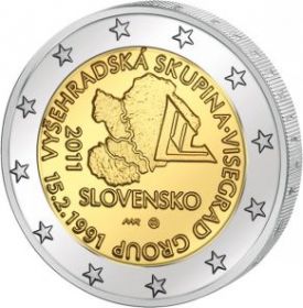 20 лет Вишеградской группе  2 евро Словакия 2011 на заказ