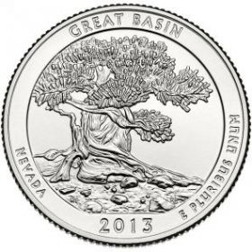 Парк Грейт-Бейсин (Невада) 25 центов  США  2013 Монетный двор S