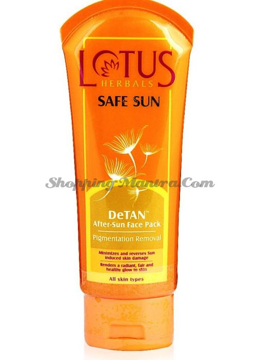 Маска для лица после загара Лотус Хербалс | Lotus Herbals Safe Sun De-Tan After Sun Face Pack