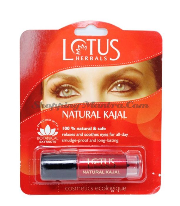 Каджал (сурьма) натуральный Лотус Хербалс / Lotus Herbals 100% Natural Kajal