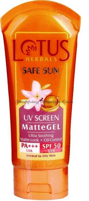 Матирующий солнцезащитный гель SPF50 Лотус Хербалс | Lotus Herbals Safe Sun UV Screen Matte Gel SPF 50