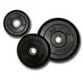 Диск черный обрезиненные MB Barbell 0,5 кг (Д-26-31-51-мм)