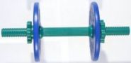 Гантель разборная 2,5кг гриф зеленый L-36(IR) диски синии 002117ss