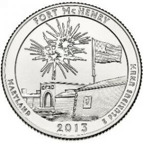 Форт Мак-Генри штат Мэриленд 25 центов США  2013 монетный двор  на выбор