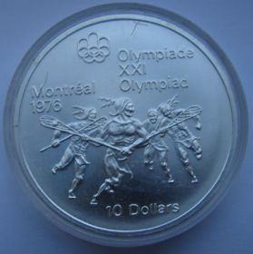 Лакросс.XXI Олимпийские игры в Монреале`76 .10 Долларов .1974