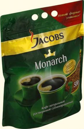 Кофе растворимый Jacobs Monarch, пакет, 500 г.