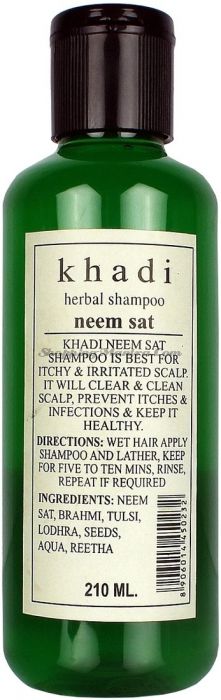Шампунь против перхоти и раздражения кожи головы Кхади Ним Сат / Khadi Herbal Neem Sat Shampoo