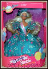 коллекционная кукла Барби С Днем Рождения - Birthday Barbie Doll in Blue Dress /Happy Birthday Sash 1993
