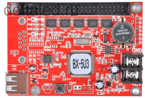 Контроллер восьмирядный BX-5U3 для одно и двухцветного табло в комплекте с хабом