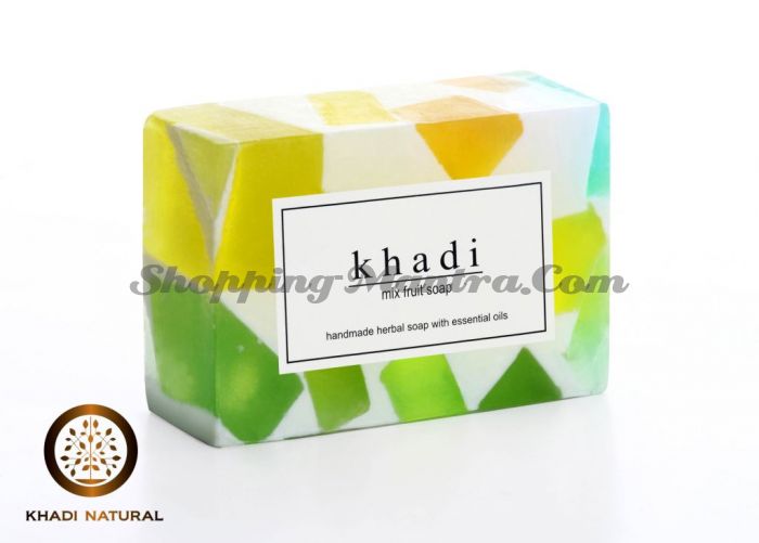 Мыло с натуральными эфирными маслами Фруктовое (2шт.) (Khadi Herbal Mix Fruit Soap)