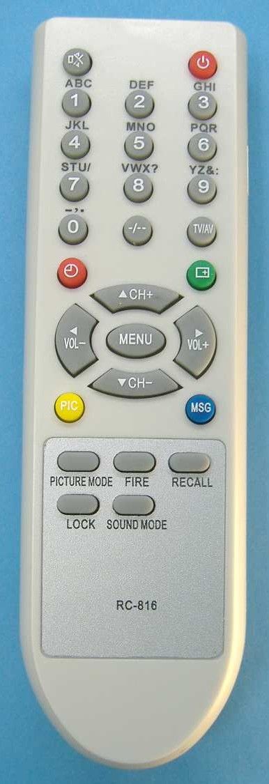 Пульт для Shivaki/Techno/Hyundai/General RC-816 (TV) (14NT26, TS-2105F, TS-2905F, H-TV2912SPF)