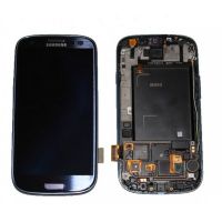 LCD (Дисплей) Samsung i9300 Galaxy S3 (в сборе с тачскрином) (в раме) (blue) Оригинал