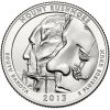 Национальный мемориал Гора Рашмор  25центов США 2013 монетный двор S