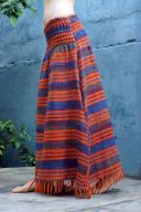 Тёплая длинная оранжевая юбка в пол на зиму, купить в интернет-магазине
