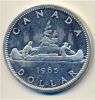 Каноэ 1 доллар Канада 1965 серебро