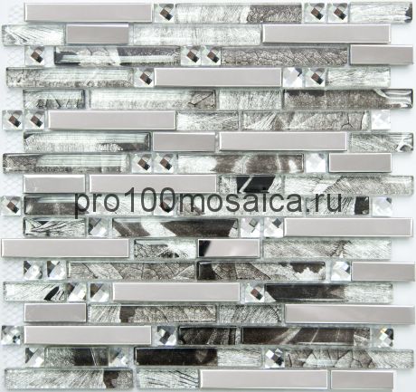 MS-623 металл стекло. Мозаика серия METAL, размер, мм: 298*305 (NS Mosaic)