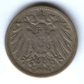 10 пфеннигов 1908 г. Германия