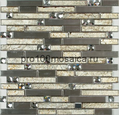 MS-610 металл  стекло. Мозаика серия METAL, размер, мм: 305*298 (NS Mosaic)