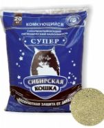 Сибирская кошка Комкующийся наполнитель "Супер" (20 кг)