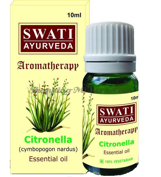 Эфирное масло Цитронелла Свати Аюрведа / Swati Ayurveda Citronella Essential Oil