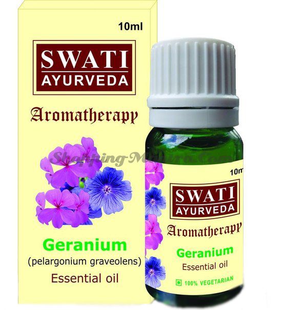 Натуральное эфирное масло Герань Свати Аюрведа / Swati Ayurveda Geranium Essential Oil