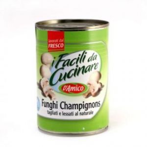 Шампиньоны вареные консервированные d`Amico Funghi Champignons Tagliati - 400 г (Италия)