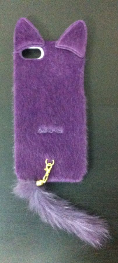 Накладка Apple iPhone 5/5S Кошка (purple)