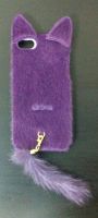 Накладка Apple iPhone 5/5S Кошка (purple)