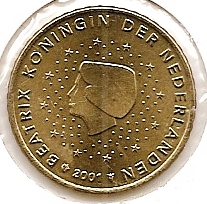 50 евроцентов Нидерланды 2001