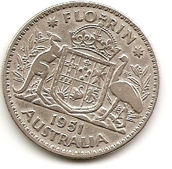 1 флорин Австралия  1951
