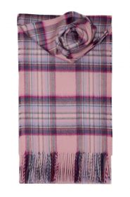 кашемировый шарф (100% драгоценный кашемир) , расцветка  клан Стюартов-Розовый вариант