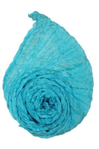 Голубой натуральный шёлковый шарф
