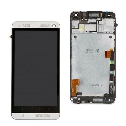 LCD (Дисплей) HTC One (в сборе с тачскрином) (в раме) (white) Оригинал
