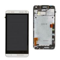 LCD (Дисплей) HTC One (в сборе с тачскрином) (в раме) (white) Оригинал