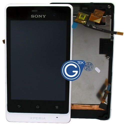 LCD (Дисплей) Sony ST27i Xperia Go (в сборе с тачскрином) (в раме) (white) Оригинал