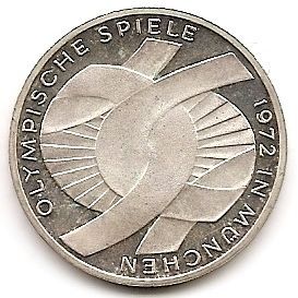 Олимпийские Игры Мюнхен 1972  10 марок ФРГ 1972
