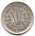 3 пенса Австралия 1953