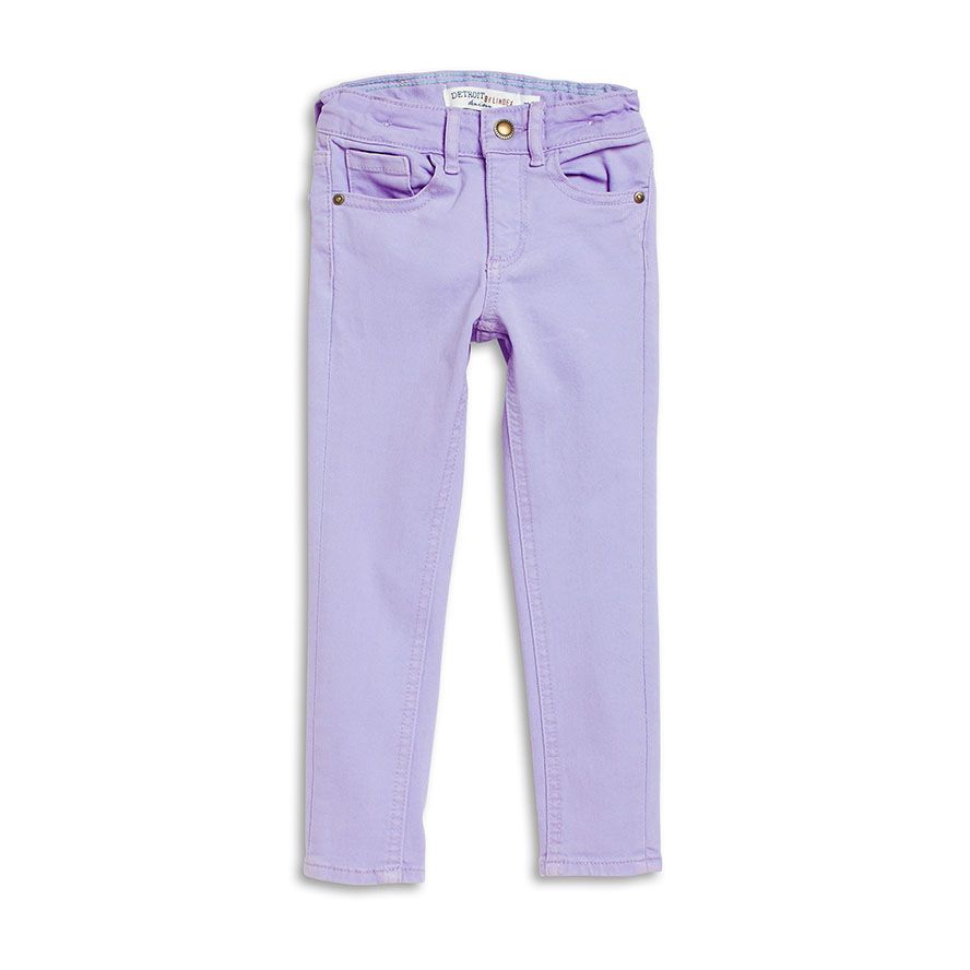 Сиреневые зауженные джинсы для девочки