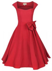 Красное вечернее платье в стиле 50-х "Грейс"