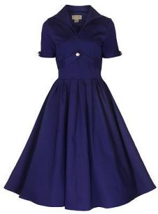 Синее вечернее платье в стиле ретро "Клодетта"