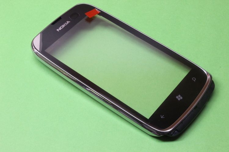 Тачскрин Nokia 610 Lumia (в раме) (silver) Оригинал