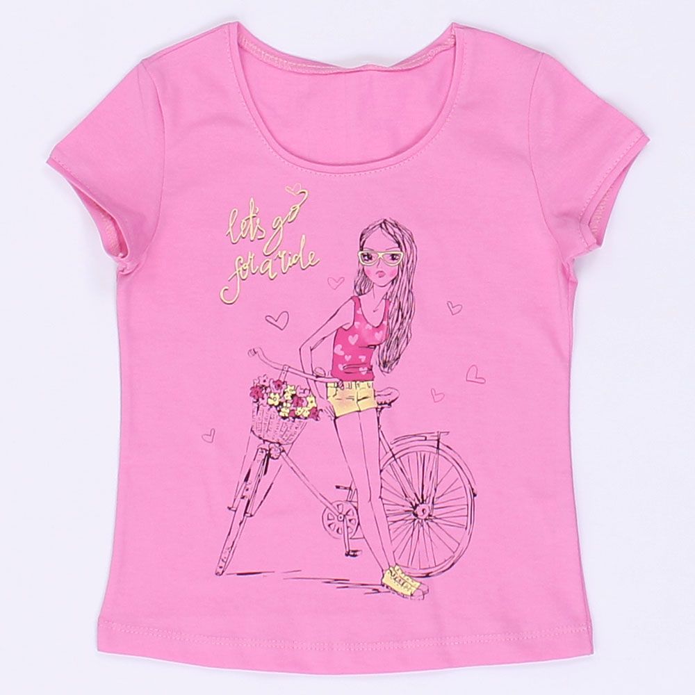 Блуза для девочки Девочка с велосипедом