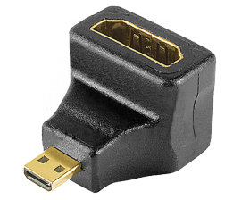ПЕРЕХОДНИК гн.HDMI - шт.Micro HDMI угловой GOLD REXANT