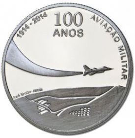 100 лет военной авиации  2,5 евро Португалия 2014