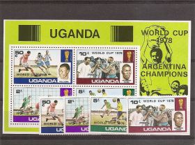 Чемпионат мира по футболу Аргентина 1978 Уганда надпечатка