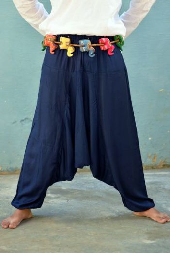 Синие индийские штаны алладины для мужчин, хлопок. Интернет магазин