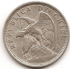 1 песо Чили 1927