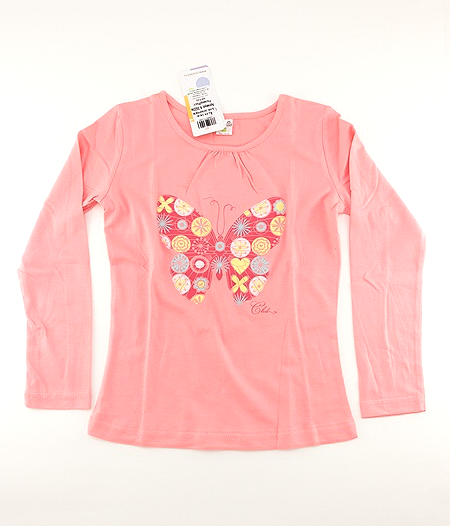 Розовая блуза для девочки Бабочка